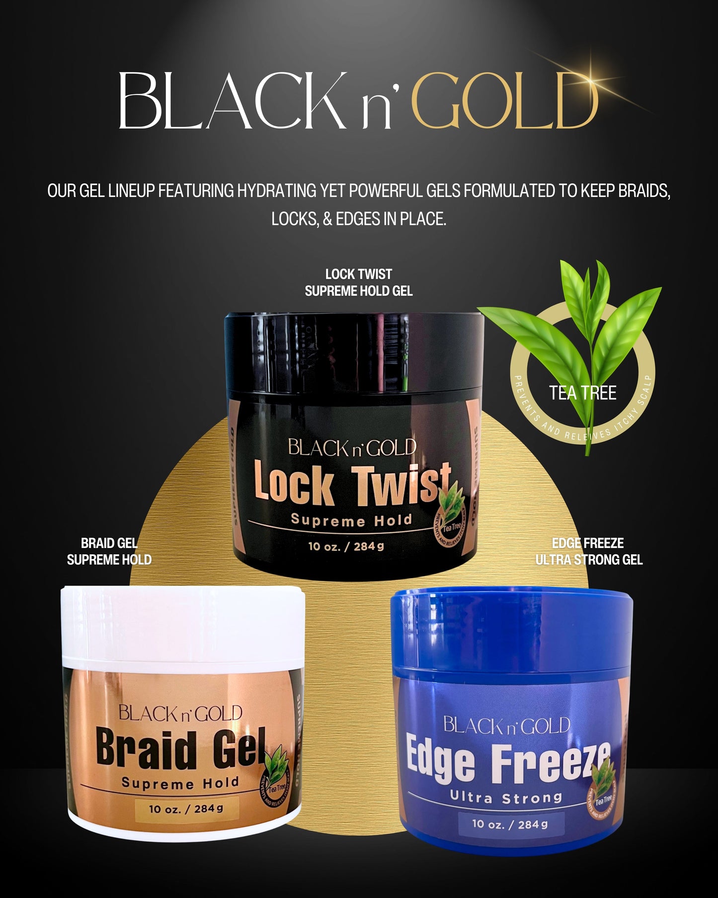 BLACK N GOLD - LOCK TWIST