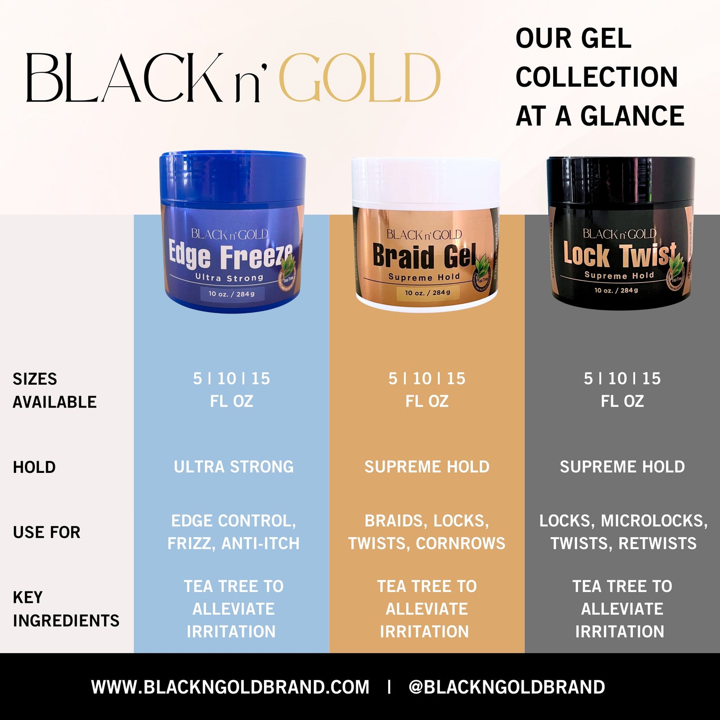 BLACK N GOLD - EDGE FREEZE GEL