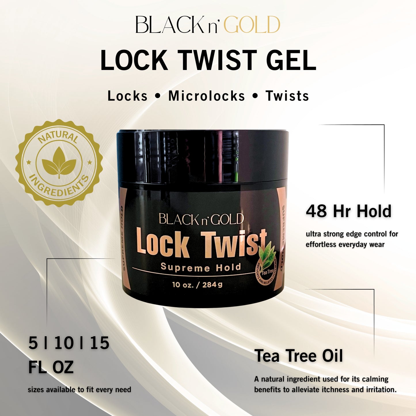 BLACK N GOLD - LOCK TWIST