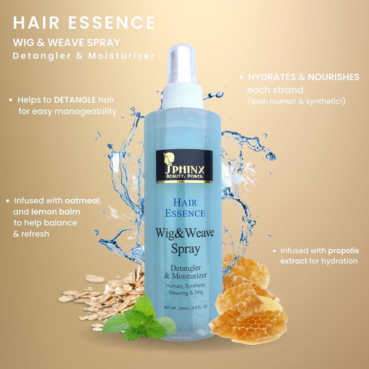 Hair Essence Wig & Weave Spray (Detangler & Moisturizer)